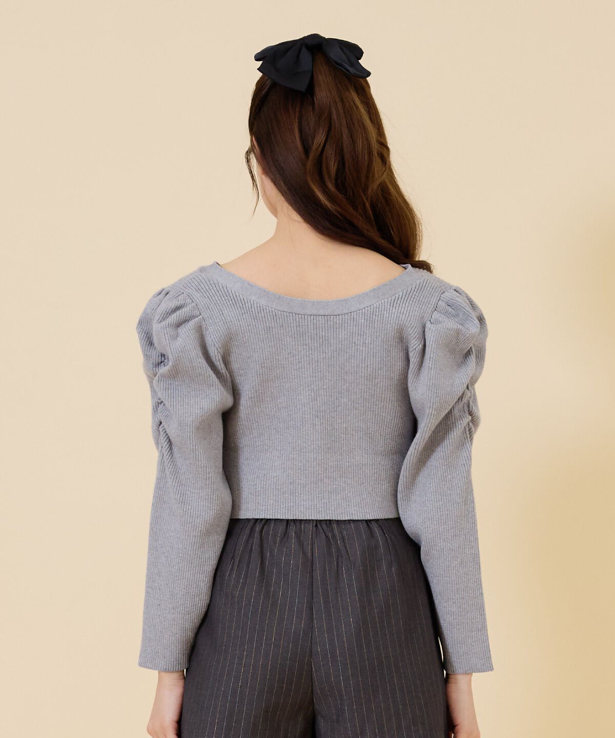 REDYAZEL「ボリュームショルダーリブカーディガン」|カーディガン|