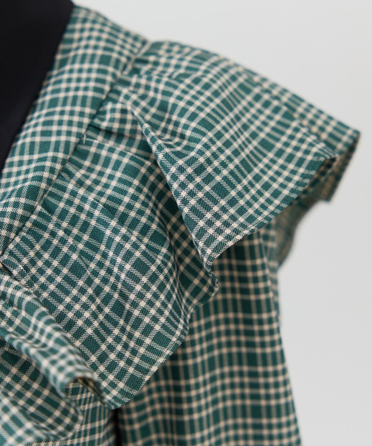 REDYAZEL「チェックフロントジップフリルミニシャツワンピース」|ワンピース|