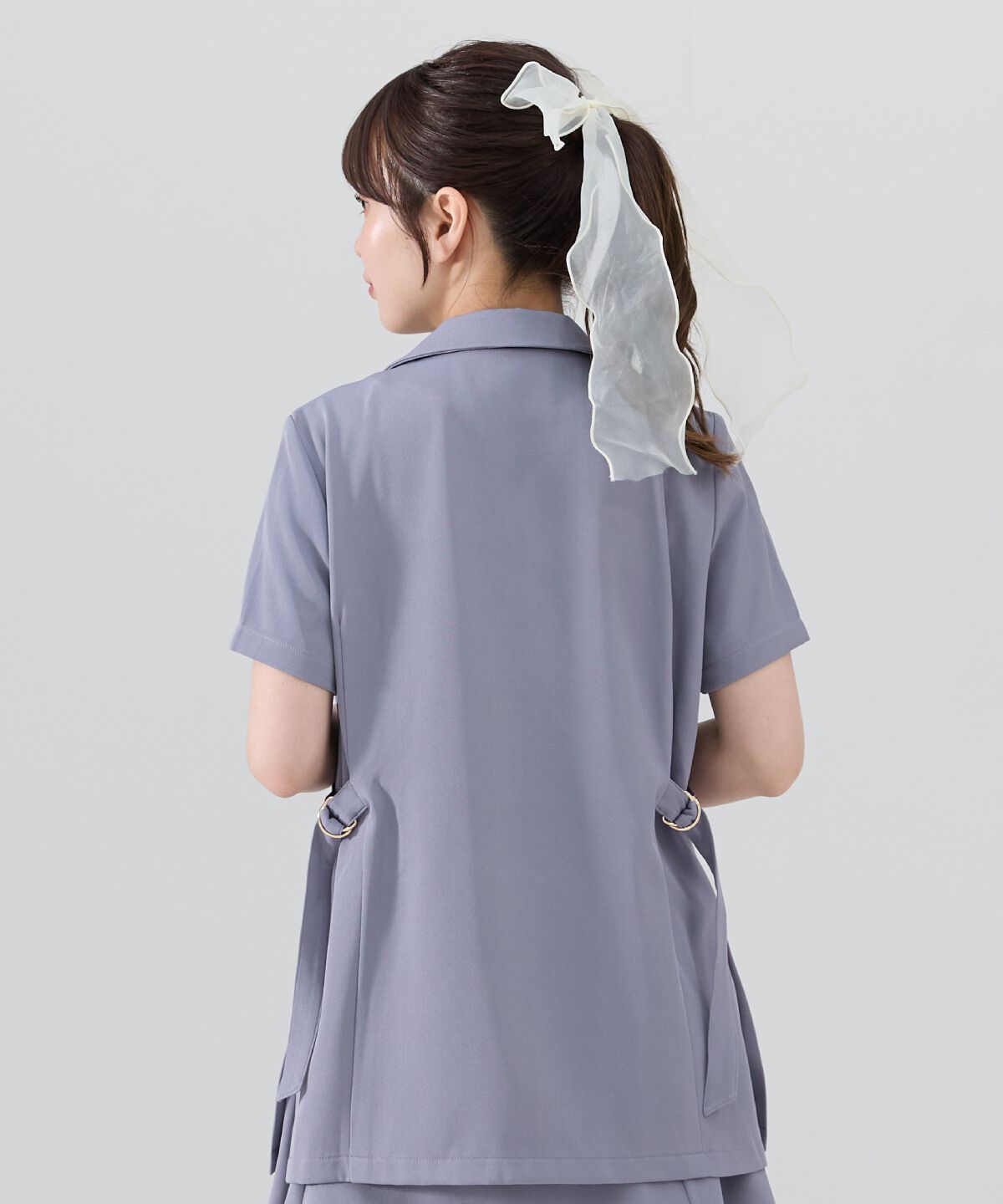 REDYAZEL「サイドベルト半袖ダブルジャケット」|テーラードジャケット|