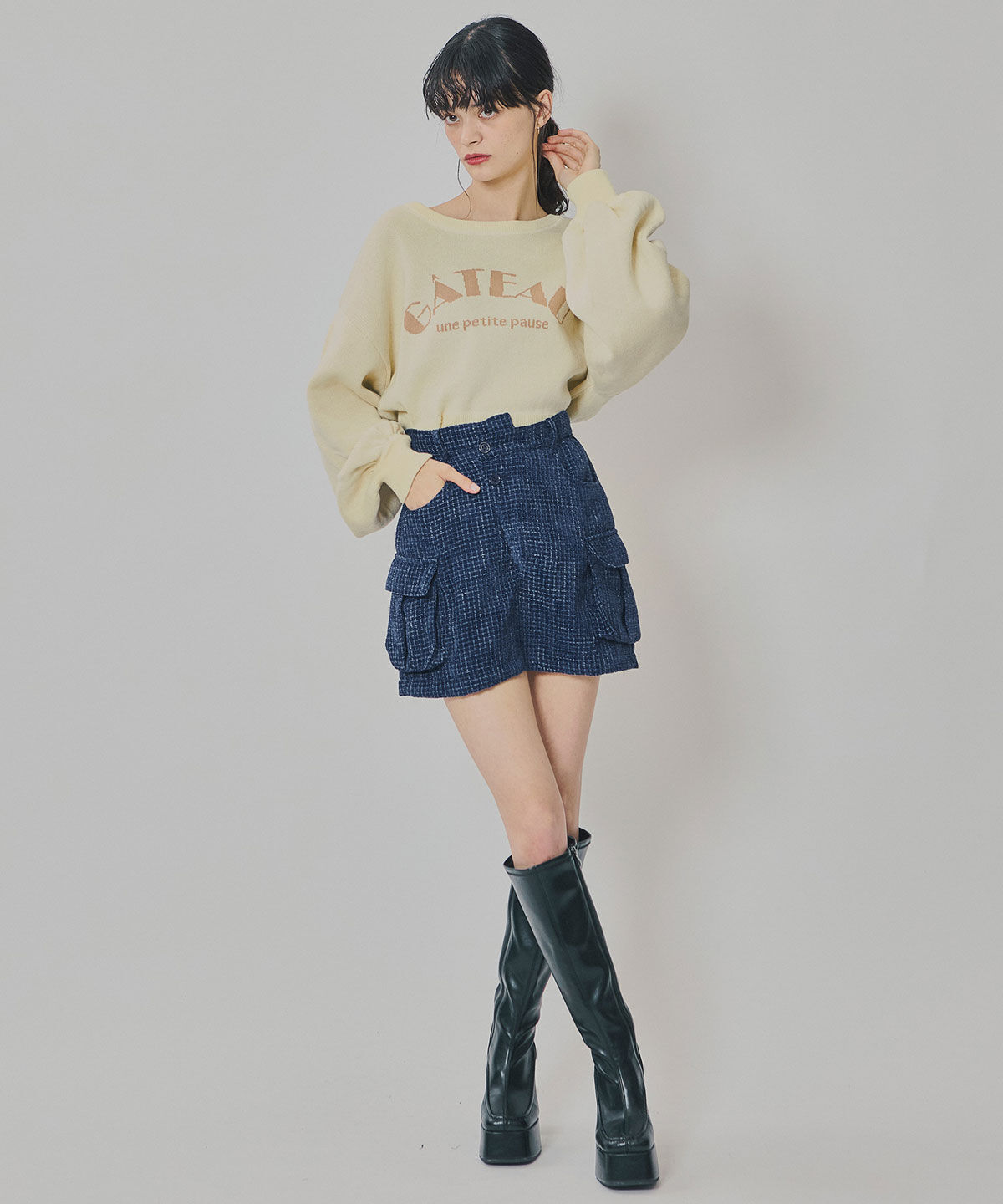 REDYAZEL「スウェットライクジャガードニット」|ニット・セーター|