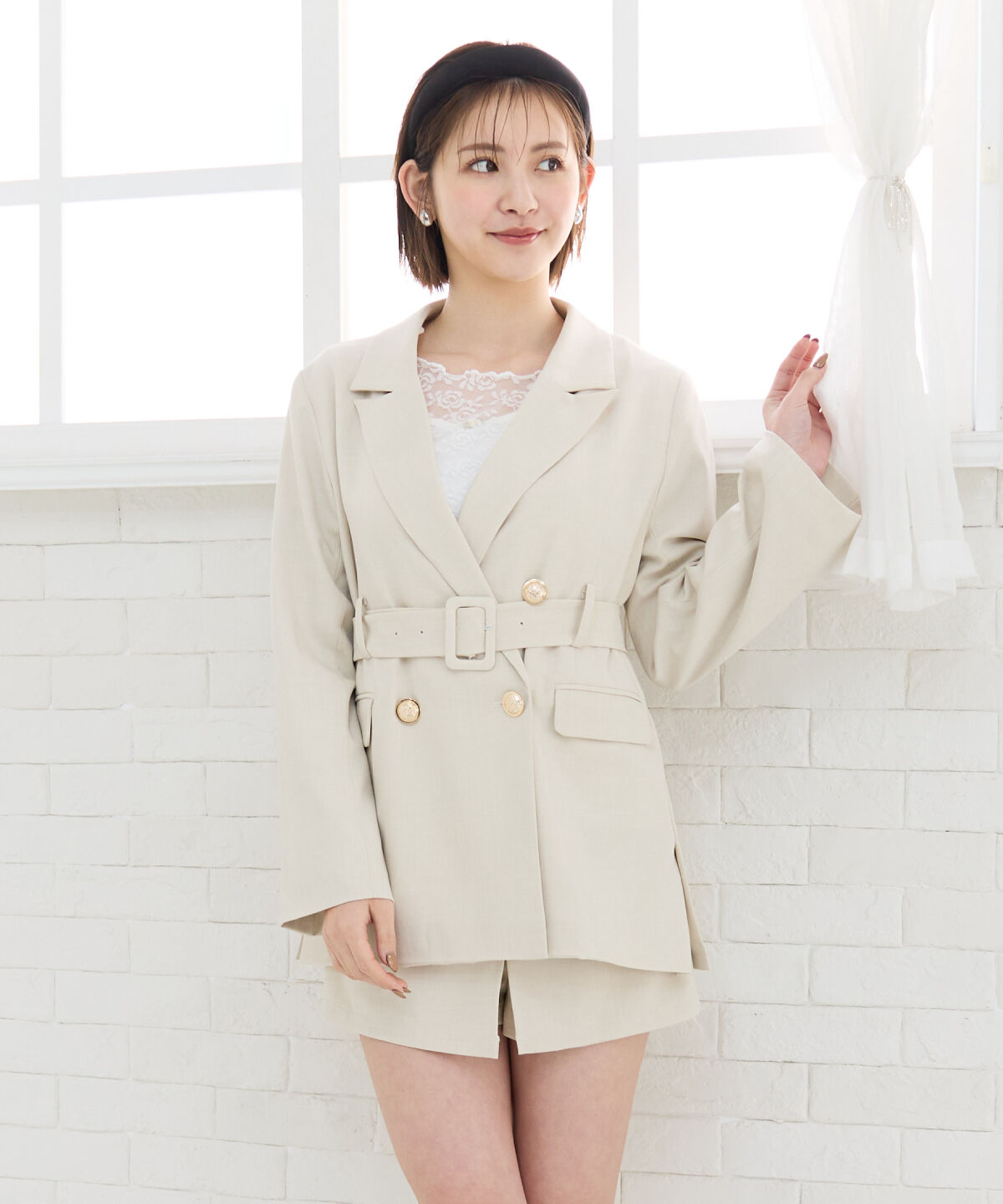 REDYAZEL「ベルテッドダブルジャケット」|テーラードジャケット|