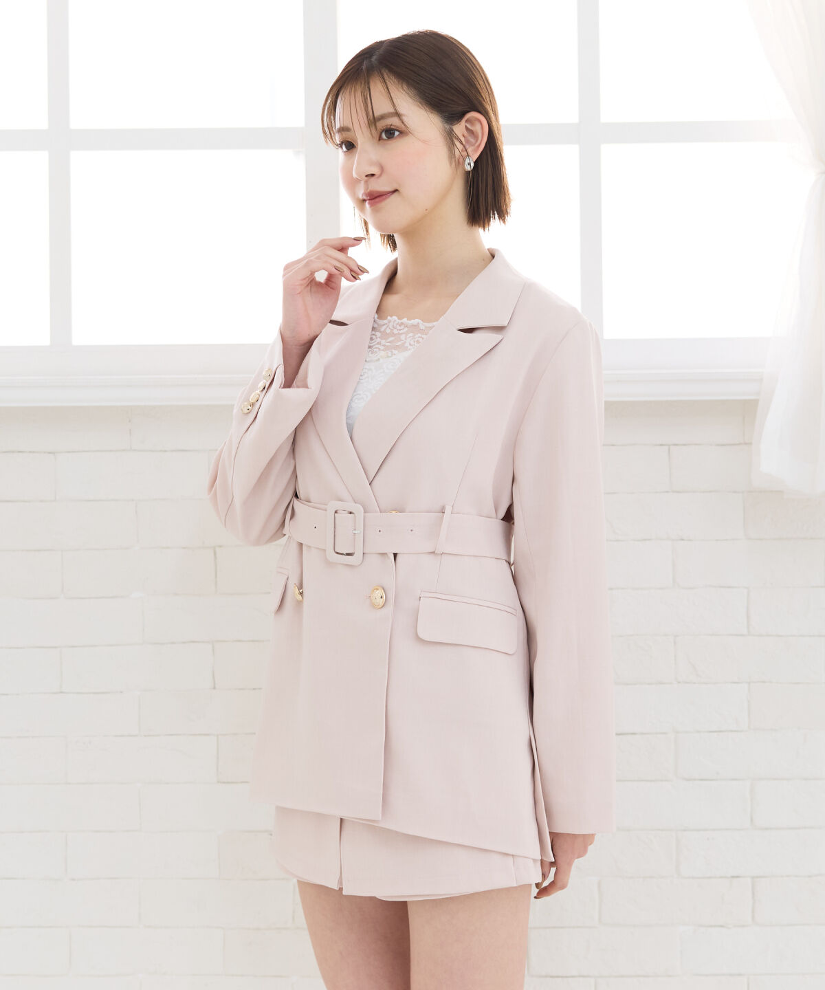 REDYAZEL「ベルテッドダブルジャケット」|テーラードジャケット|