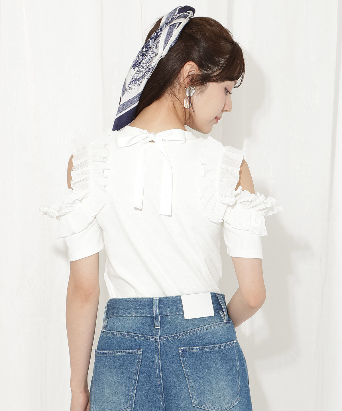 WILLSELECTION「バックリボンプリーツフリルカットソー」|Tシャツ・カットソー|