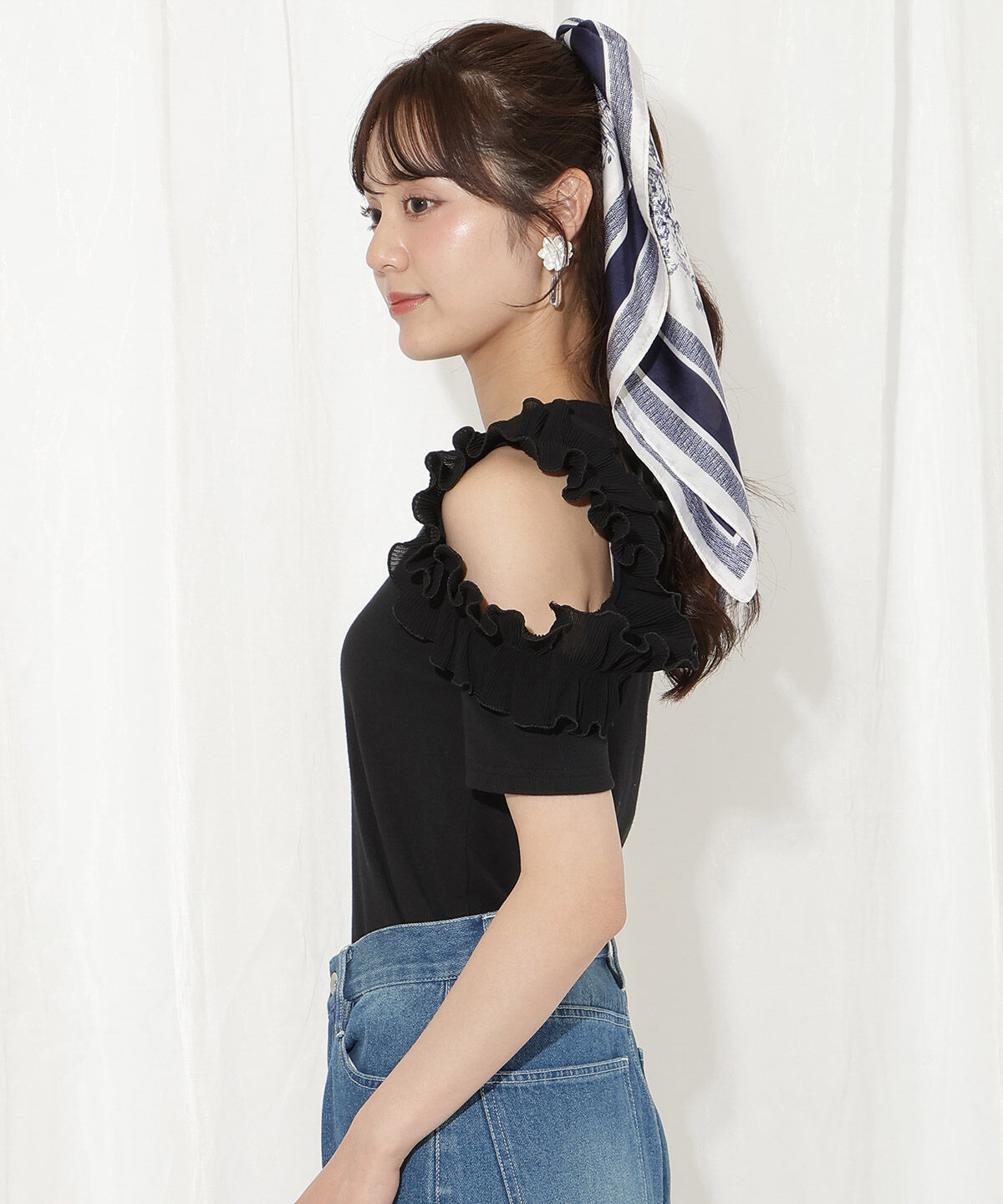 WILLSELECTION「バックリボンプリーツフリルカットソー」|Tシャツ・カットソー|