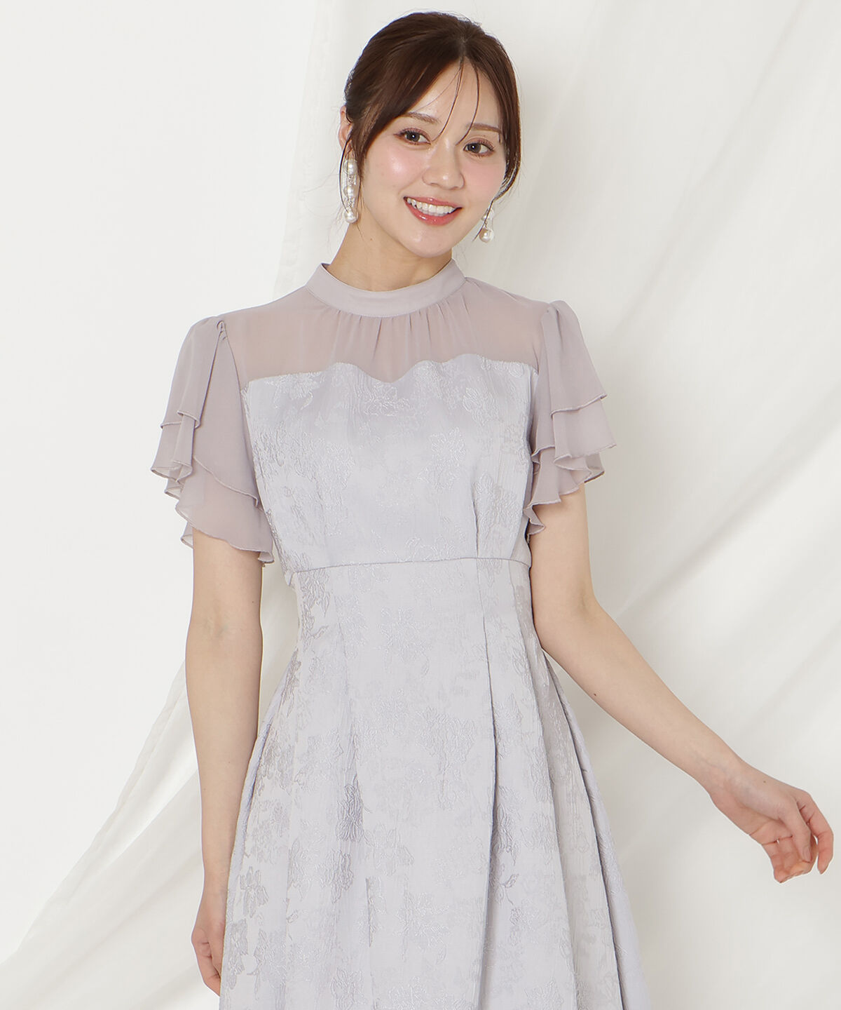 WILLSELECTION「ジャガードタックフレアワンピース」|ドレス|