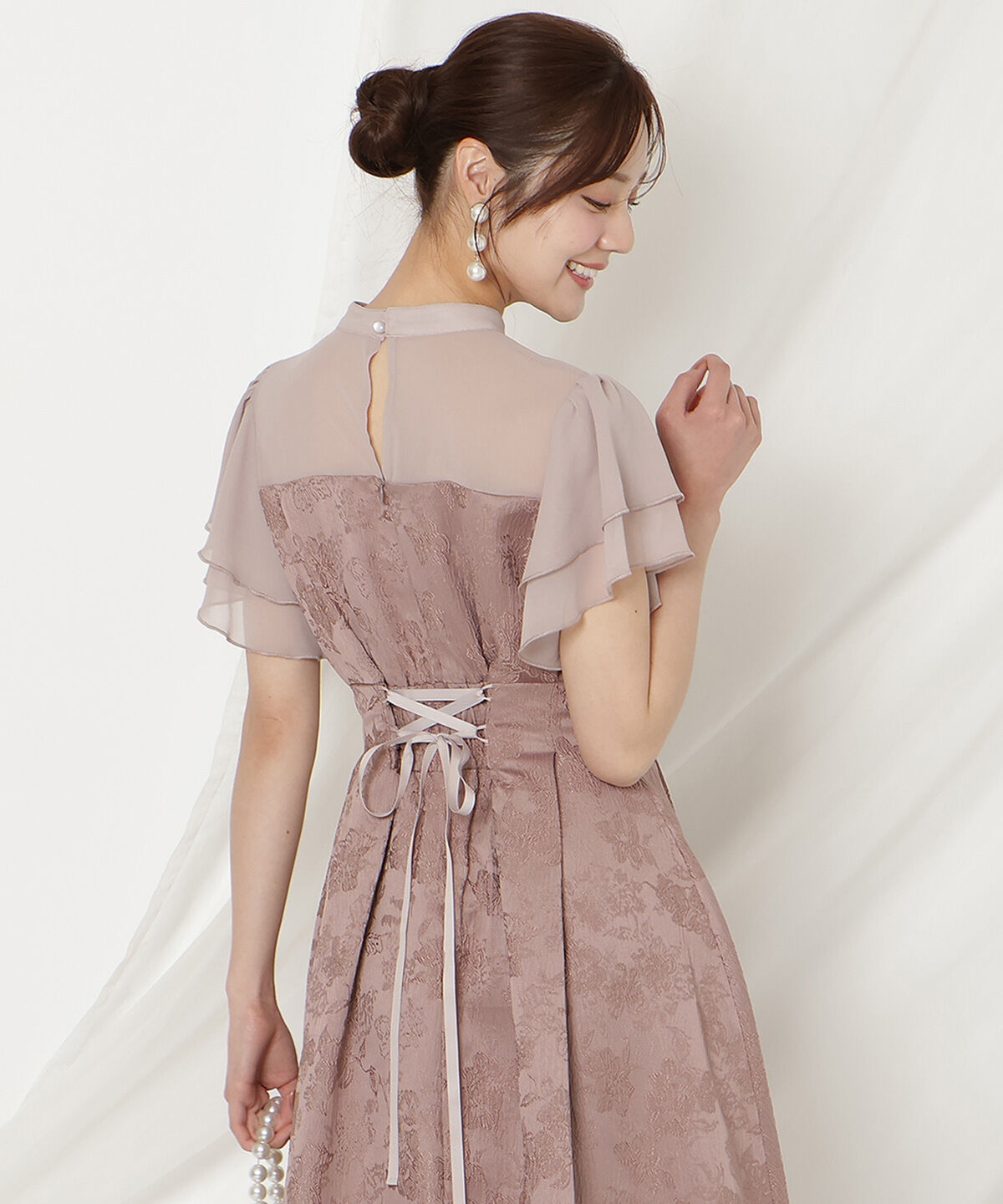 WILLSELECTION「ジャガードタックフレアワンピース」|ドレス|