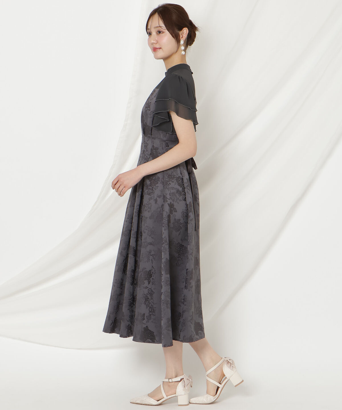 WILLSELECTION「ジャガードタックフレアワンピース」|ドレス|