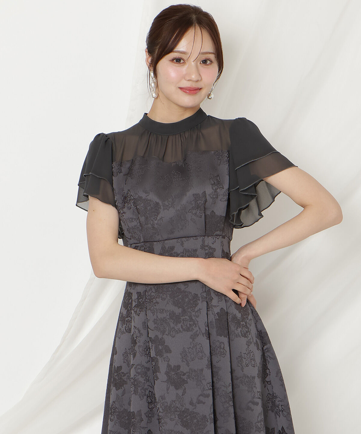 WILLSELECTION「ジャガードタックフレアワンピース」|ドレス|