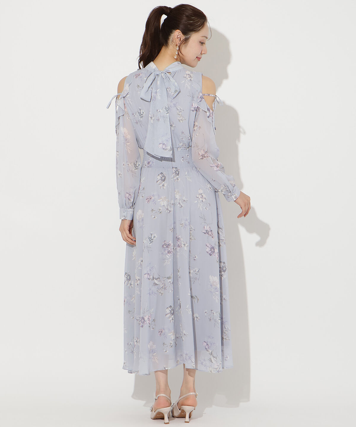 WILLSELECTION「フラワープリントフリルスリーブワンピース」|ワンピース|