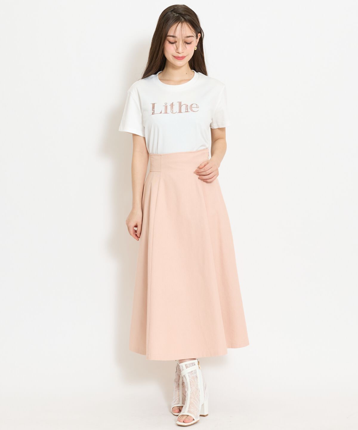 WILLSELECTION「ビジュー付き刺繍ロゴTシャツ」|Tシャツ・カットソー|