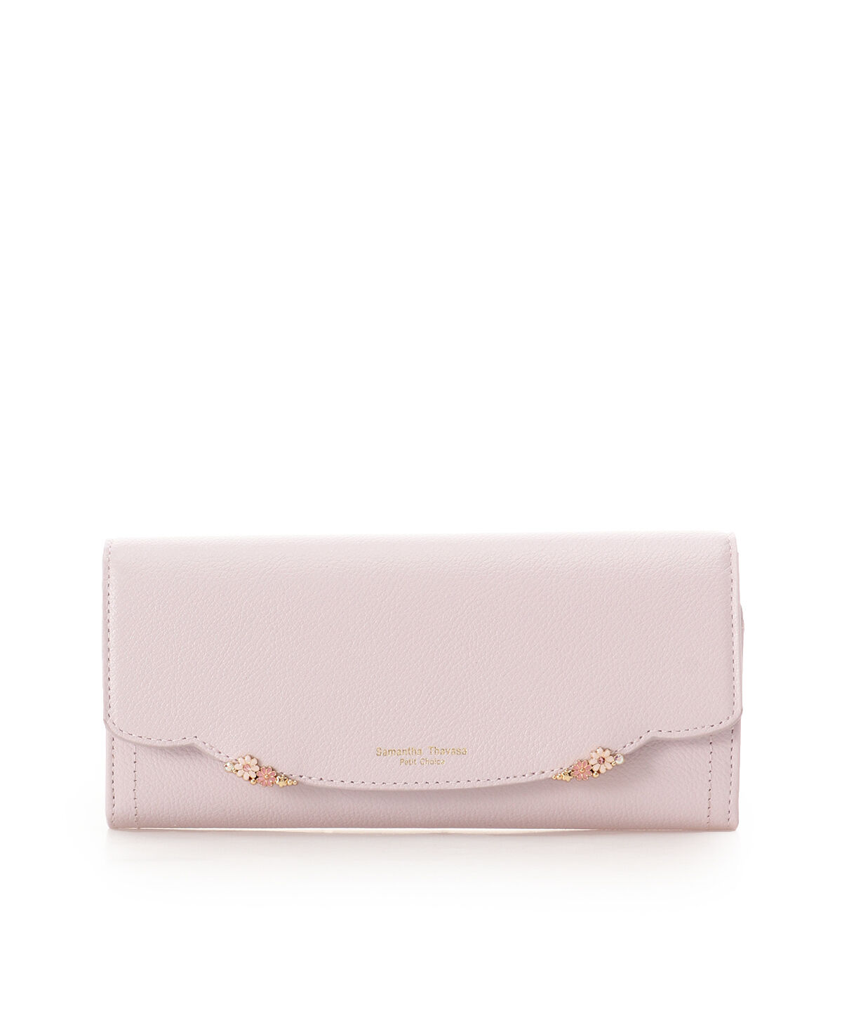 Samantha Thavasa Petit Choice「サイドフラワー 長財布」|コインケース|ベビーピンク