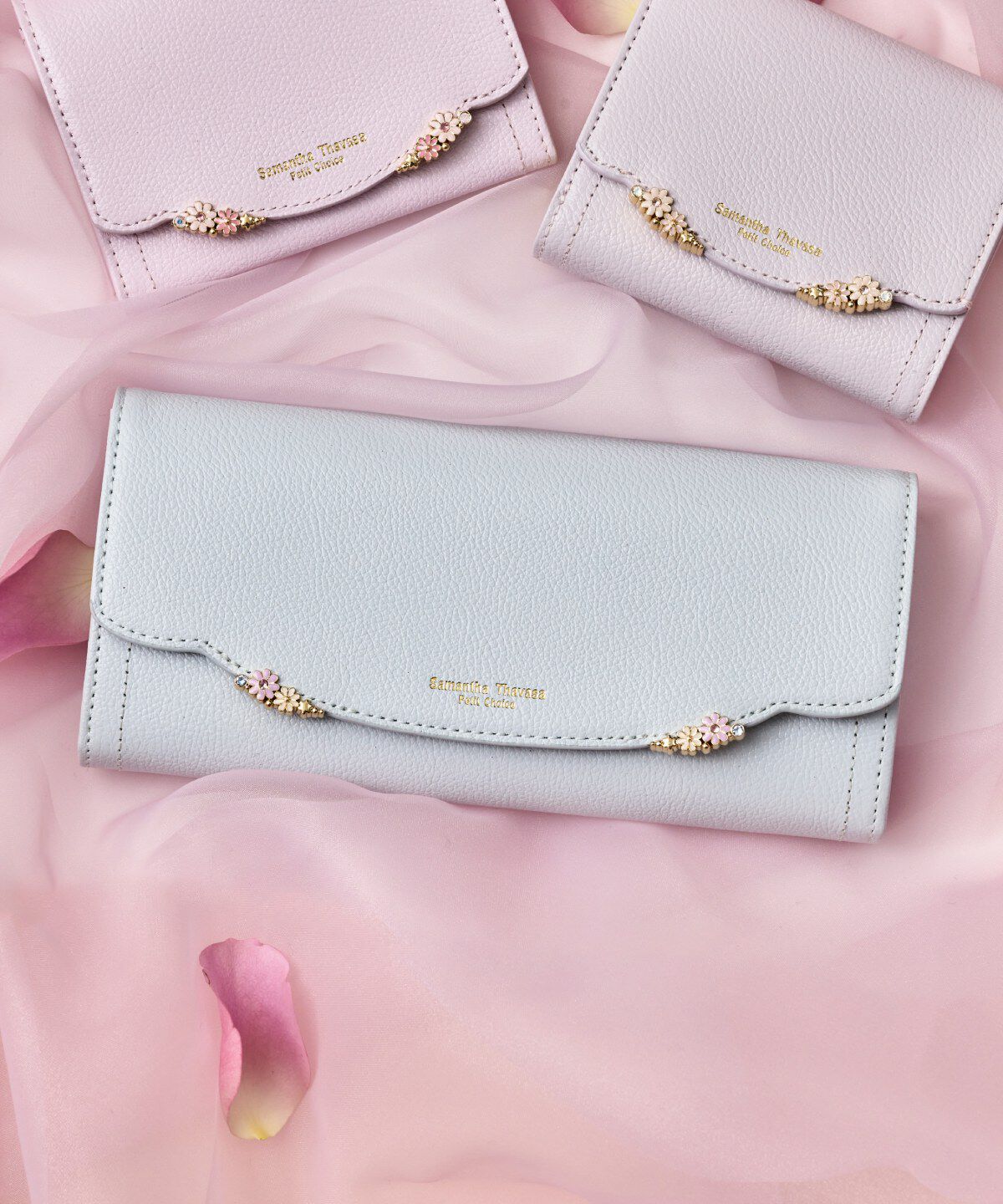 Samantha Thavasa Petit Choice「サイドフラワー 長財布」|コインケース|