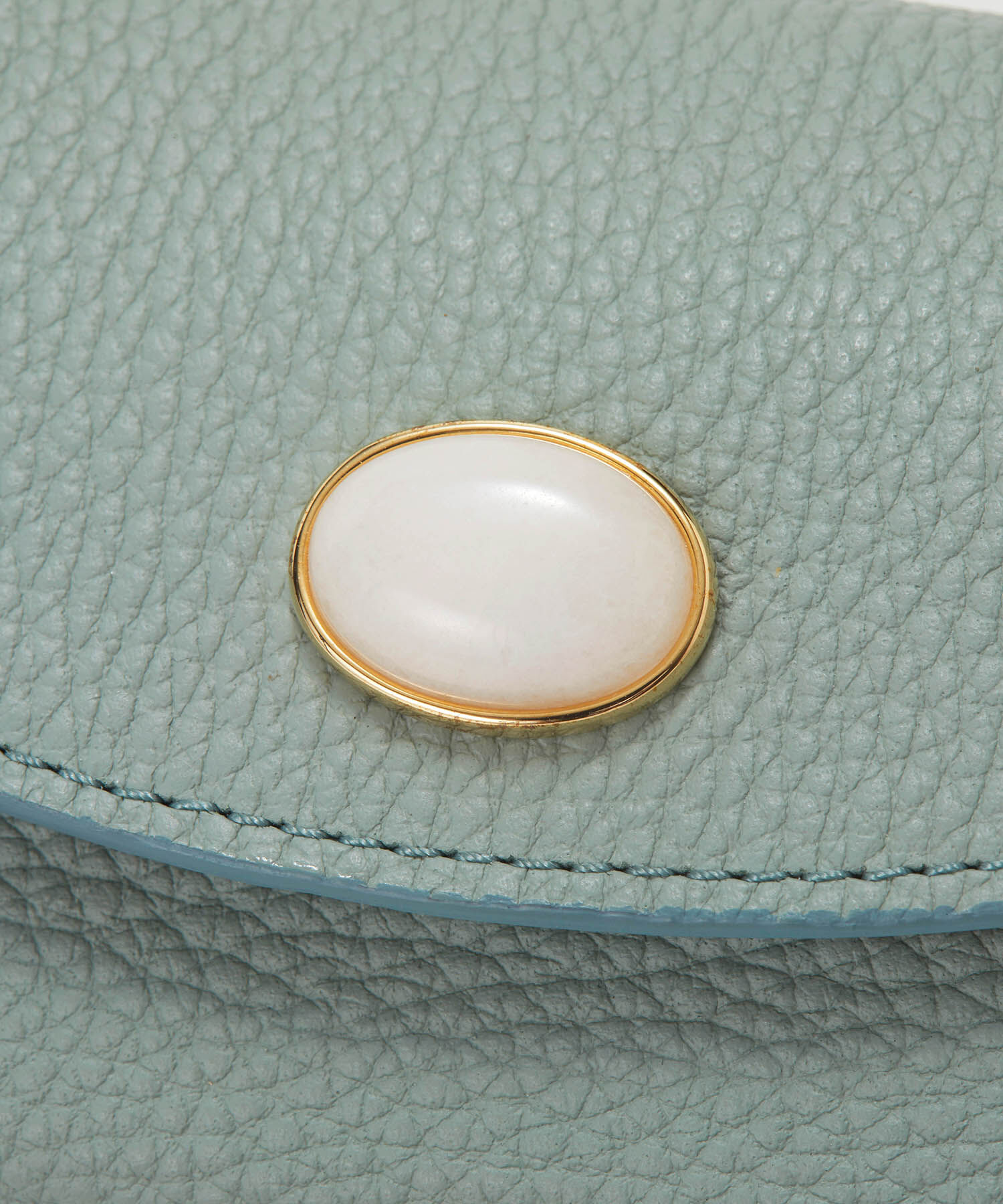 TOPKAPI 「【TOPKAPI】 gemdrops ジェムドロップ ミニエンボスレザー 天然石 三つ折り 財布」|財布|