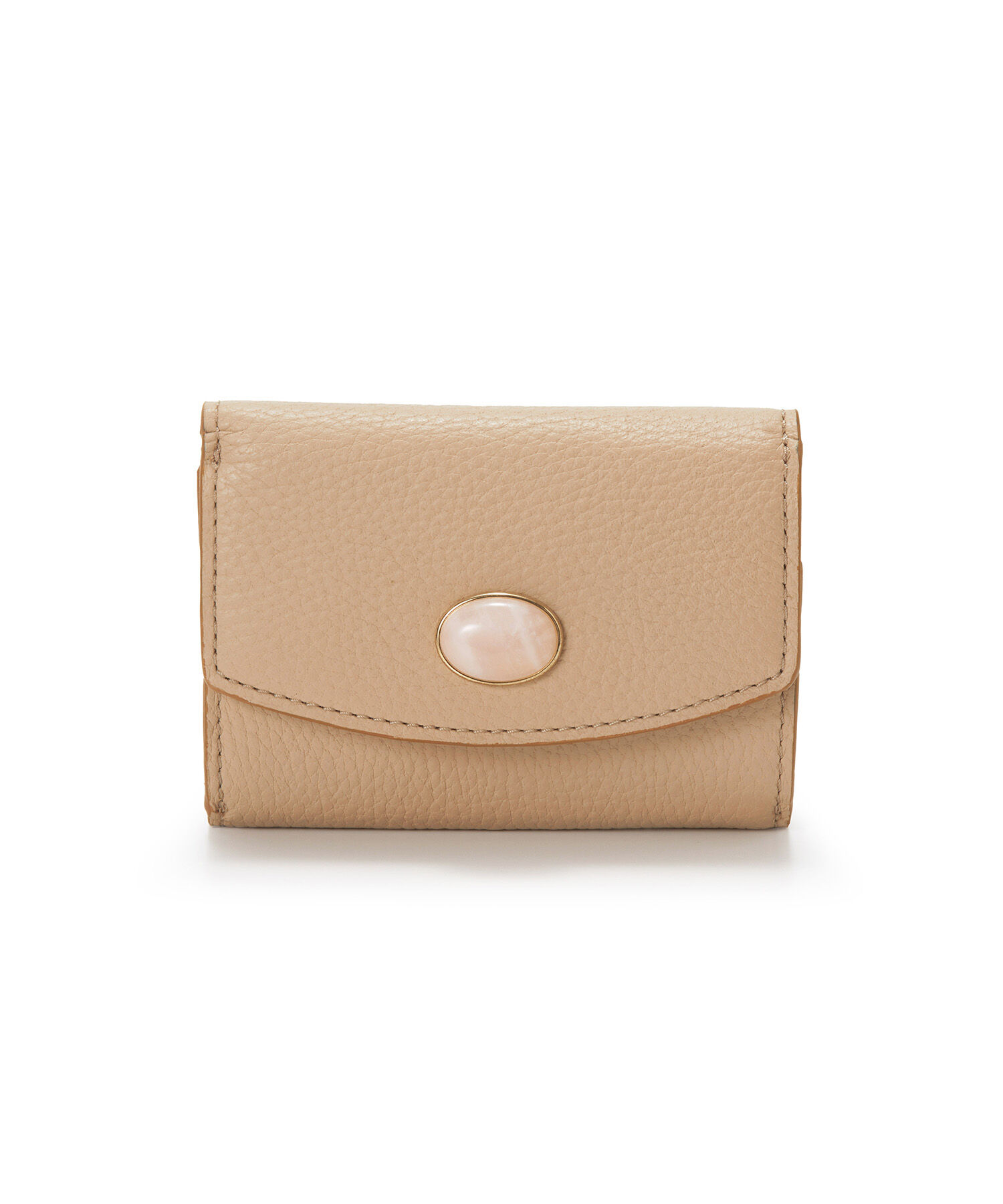 TOPKAPI 「【TOPKAPI】 gemdrops ジェムドロップ ミニエンボスレザー 天然石 三つ折り 財布」|財布|