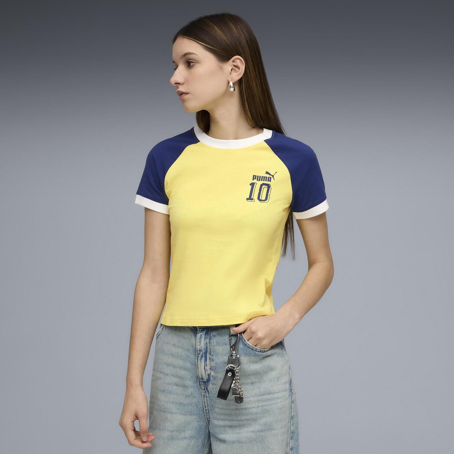 PUMA「【PUMA ｳｪｱ】W F.P.ARCHIVE SLIM RINGER TEE」|Tシャツ・カットソー|