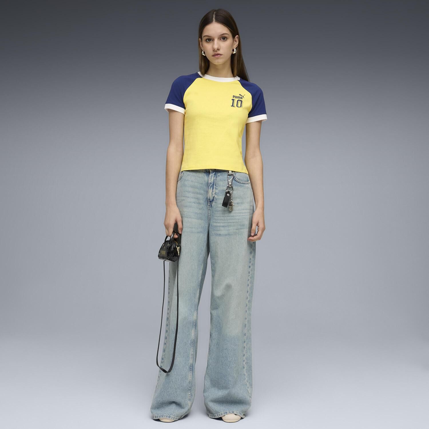 PUMA「【PUMA ｳｪｱ】W F.P.ARCHIVE SLIM RINGER TEE」|Tシャツ・カットソー|