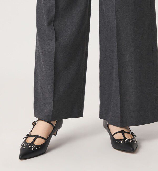 ODETTE E ODILE「T-2ストラップ スタッズ パンプス35&uarr;」|パンプス|