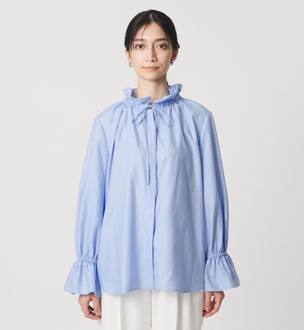 UNITED ARROWS「フリルカラー フレアスリーブ ブラウス」|シャツ・ブラウス|