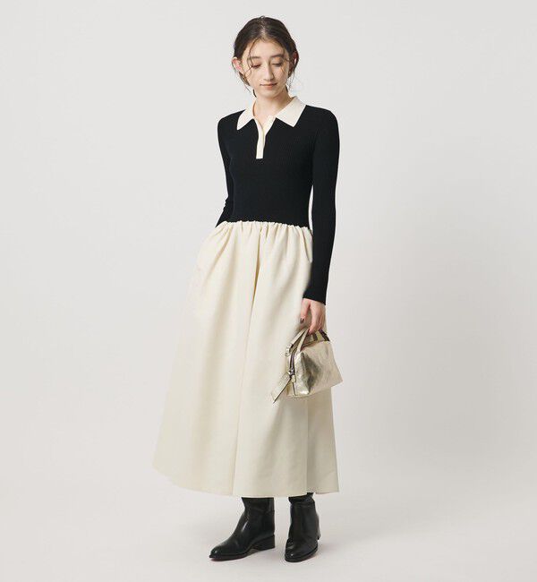 UNITED ARROWS「フィット ＆ フレア ポロワンピース」|ワンピース|