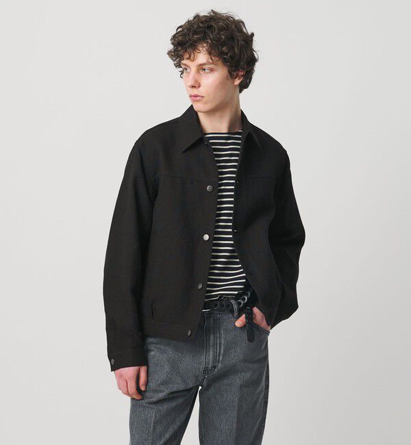 UNITED ARROWS「リネン バスケットツイル モダン トラッカージャケット」|ブルゾン・スタジャン|
