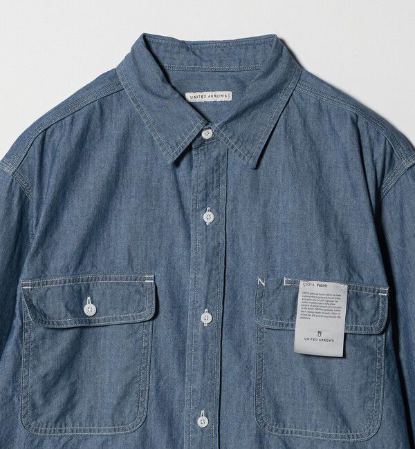 UNITED ARROWS「シオタ スビンシャンブレー ワークシャツ「SLOW &　」」|シャツ・ブラウス|