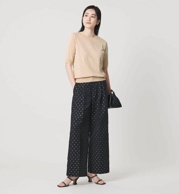 UNITED ARROWS「18G ハーフスリーブ クルーネックニット ‐ウォッシャブル‐」|ニット・セーター|