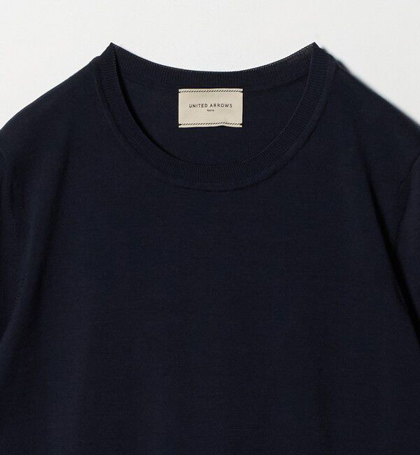 UNITED ARROWS「18G ハーフスリーブ クルーネックニット ‐ウォッシャブル‐」|ニット・セーター|