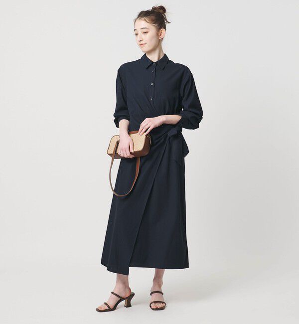 UNITED ARROWS「ドレープ ギャザー ワンピース ‐ウォッシャブル‐」|ワンピース|