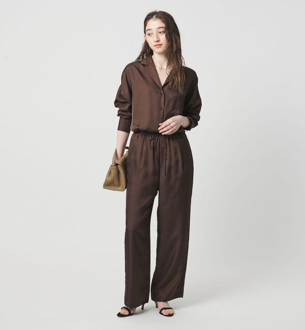 UNITED ARROWS「シルクライク オープンカラー シャツ」|シャツ・ブラウス|