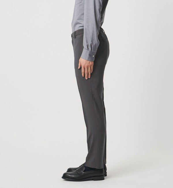 UNITED ARROWS「ウールルック ノープリーツ テーパード パンツ UA COZY　ウォッシャブル　ヨコストレッチ」|スラックス|
