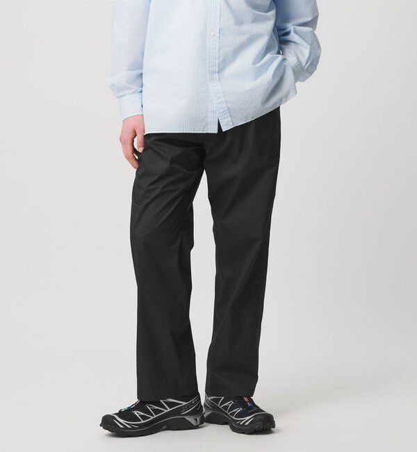 UNITED ARROWS「スムース タイプライター 2プリーツ リラックス トラウザース」|チノ|BLACK