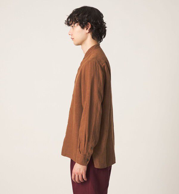 UNITED ARROWS「LIBECO リネン バンドカラー シャツ」|シャツ・ブラウス|