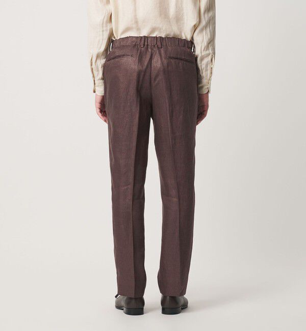 UNITED ARROWS「リネン ツイル １プリーツ リラックス テーパード イージースラックス」|スラックス|