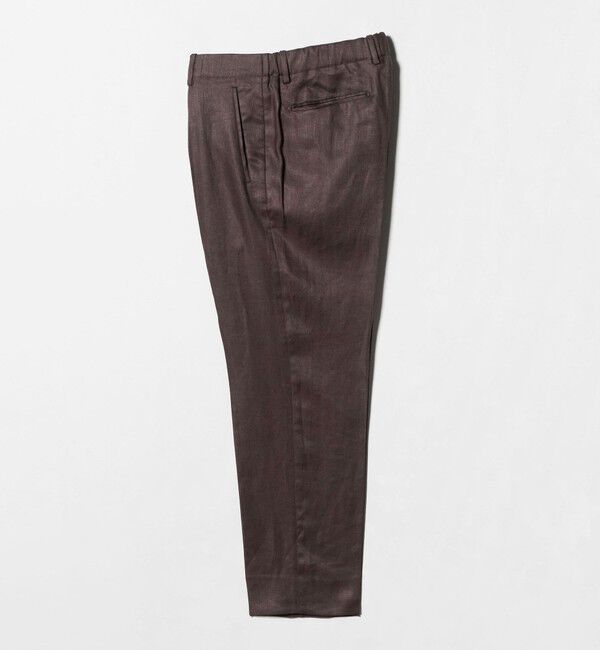 UNITED ARROWS「リネン ツイル １プリーツ リラックス テーパード イージースラックス」|スラックス|