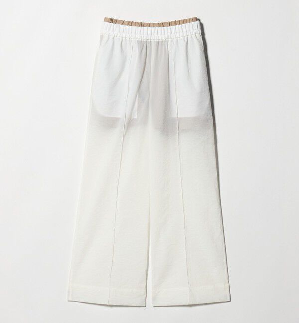 UNITED ARROWS「シアー レイヤード パンツ」|その他|WHITE
