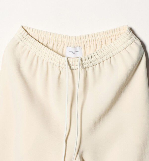 UNITED ARROWS「COMFY クロップド ワイドパンツ ホワイト ‐防汚 UVカット ウォッシャブル‐」|チノ|