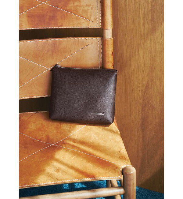 UNITED ARROWS green label relaxing「CIBO レザーライク 2WAY ショルダー クラッチ バッグ」|ショルダー・メッセンジャー|DK.BROWN