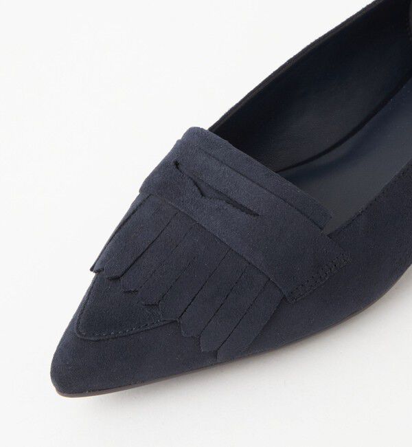 UNITED ARROWS green label relaxing「【WEB限定】ポインテッド キルト フラットシューズ（1.5cmヒール) -撥水-」|パンプス|