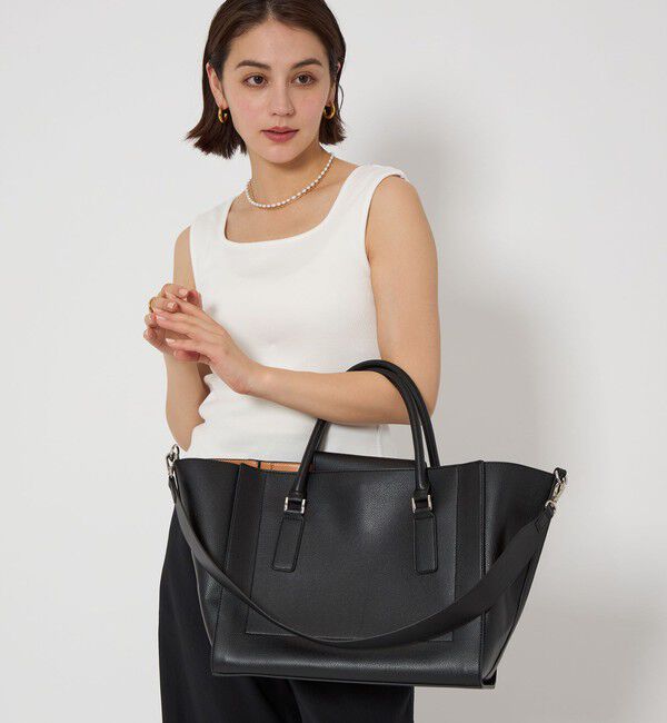 UNITED ARROWS green label relaxing「【WEB限定】トラペーズ ワイドベルト トートバッグ / A4 / 通勤」|トートバッグ|