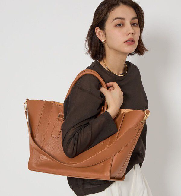 UNITED ARROWS green label relaxing「【WEB限定】トラペーズ ワイドベルト トートバッグ / A4 / 通勤」|トートバッグ|