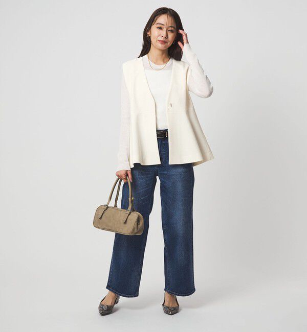 UNITED ARROWS green label relaxing「［size SHORTあり］fleurie(フルリー) ペプラム ジレ」|ベスト・ジレ|