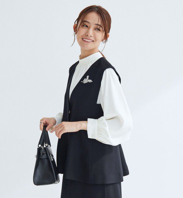 UNITED ARROWS green label relaxing「［size SHORTあり］fleurie(フルリー) ペプラム ジレ」|ベスト・ジレ|