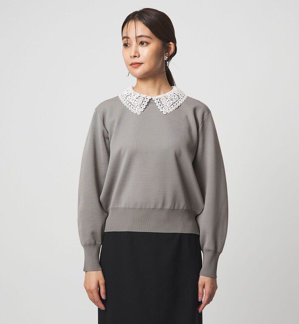 UNITED ARROWS green label relaxing「【WEB限定】エリレース 2WAY ニット プルオーバー ウォッシャブル」|ニット・セーター|