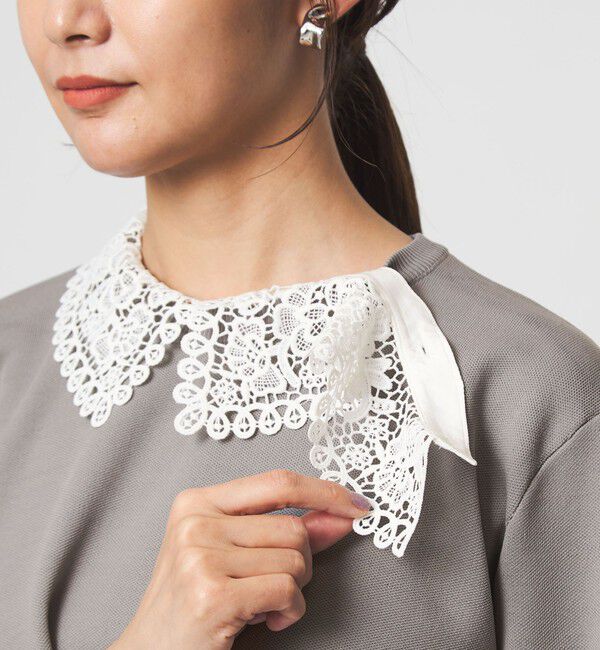 UNITED ARROWS green label relaxing「【WEB限定】エリレース 2WAY ニット プルオーバー ウォッシャブル」|ニット・セーター|