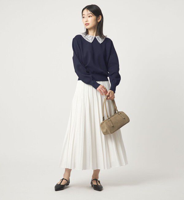 UNITED ARROWS green label relaxing「【WEB限定】エリレース 2WAY ニット プルオーバー ウォッシャブル」|ニット・セーター|