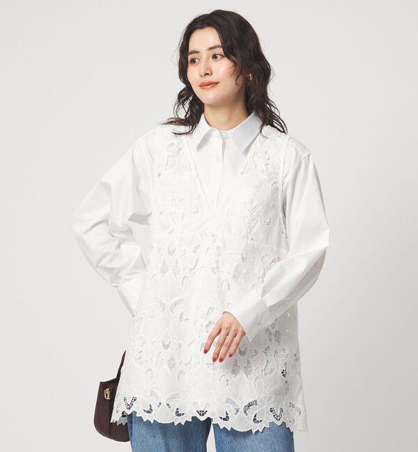 UNITED ARROWS green label relaxing「レース ノースリーブ ブラウス」|シャツ・ブラウス|