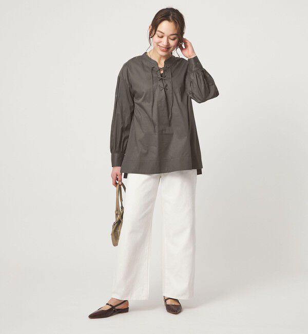 UNITED ARROWS green label relaxing「レースアップ ブラウス」|シャツ・ブラウス|