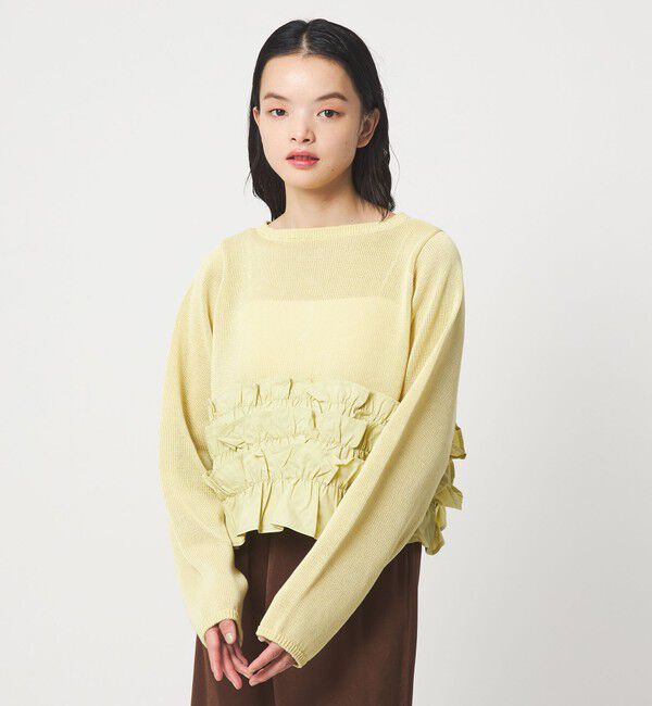 EMMEL REFINES「＜EMMEL REFINES＞EM ドッキングフリル 2WAY ニット」|ニット・セーター|