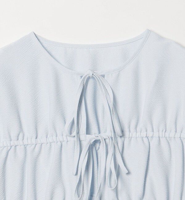 EMMEL REFINES「＜EMMEL REFINES＞EM コードレーン リボンギャザー ブラウス」|シャツ・ブラウス|