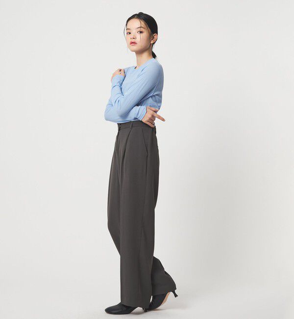 EMMEL REFINES「＜EMMEL REFINES＞EM センタープレス トロミ パンツ」|チノ|